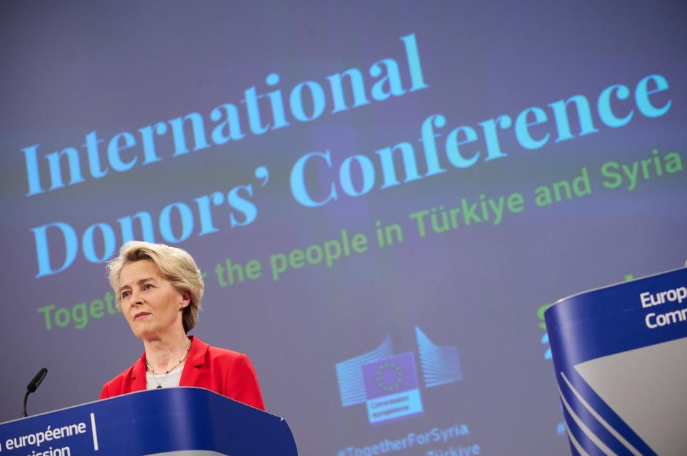 Participation of Ursula von der Leyen, President of the European Commission, in the Donors' Conference 'Together for the people in Türkiye and Syria', in Brussels