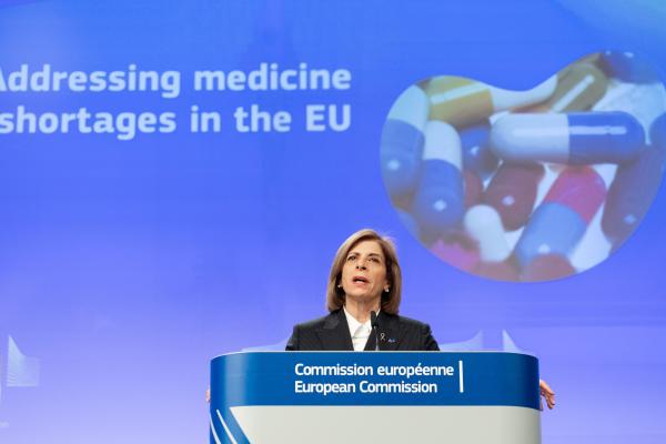 Press conference by Stella Kyriakides, European Commissioner, on addressingmedicine shortages in the European Union